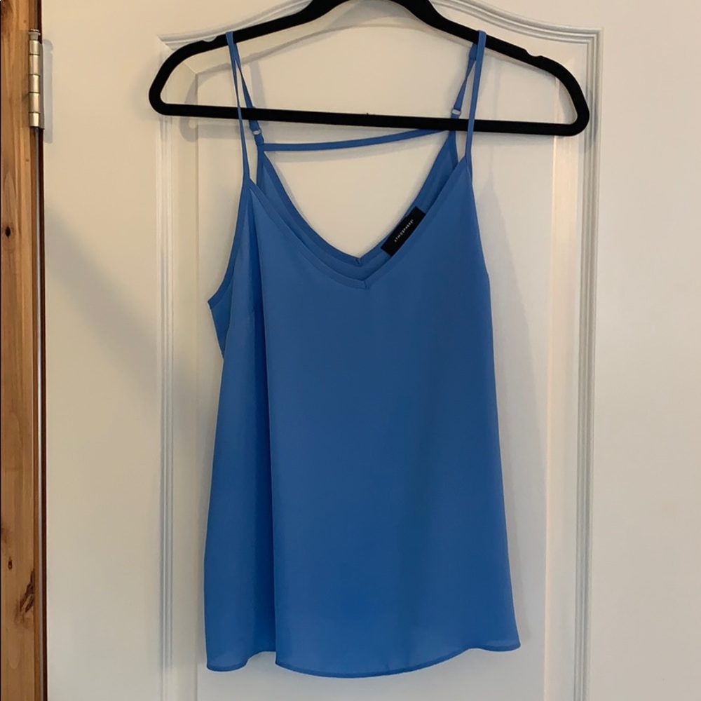 Atmosphere chiffon pale blue tank